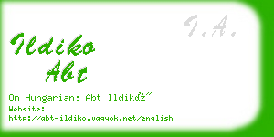 ildiko abt business card